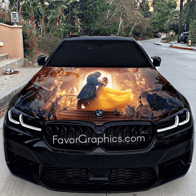 Beauty and The Beast Itasha Car Vinyl Hood Wrap Decal Sticker