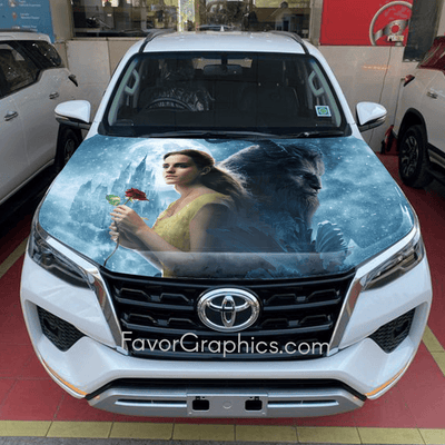 Beauty and The Beast Itasha Car Vinyl Hood Wrap Decal Sticker