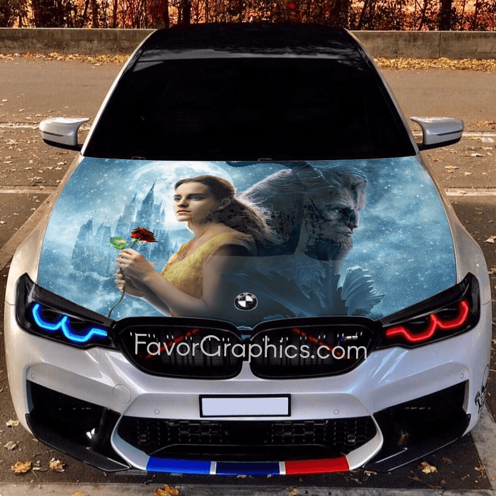 Beauty and The Beast Itasha Car Vinyl Hood Wrap Decal Sticker