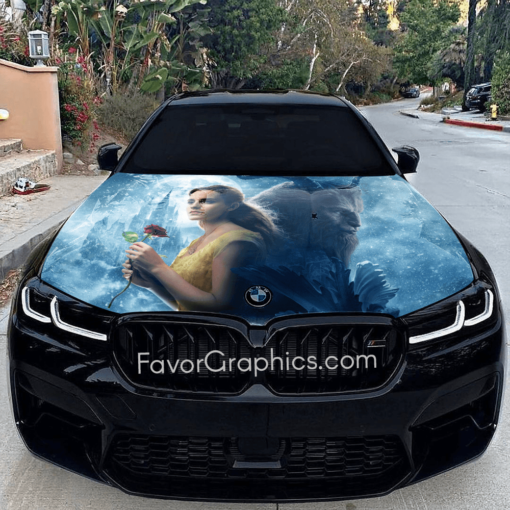 Beauty and The Beast Itasha Car Vinyl Hood Wrap Decal Sticker