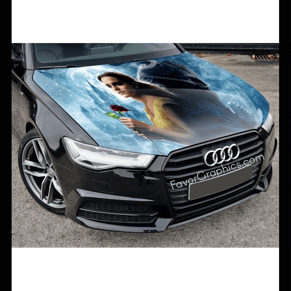 Beauty and The Beast Itasha Car Vinyl Hood Wrap Decal Sticker