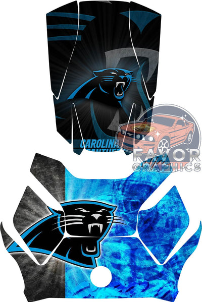 Carolina Panthers Hood Deck and Frunk Vinyl Wrap for Can Am Ryker 600 900 2018-2023