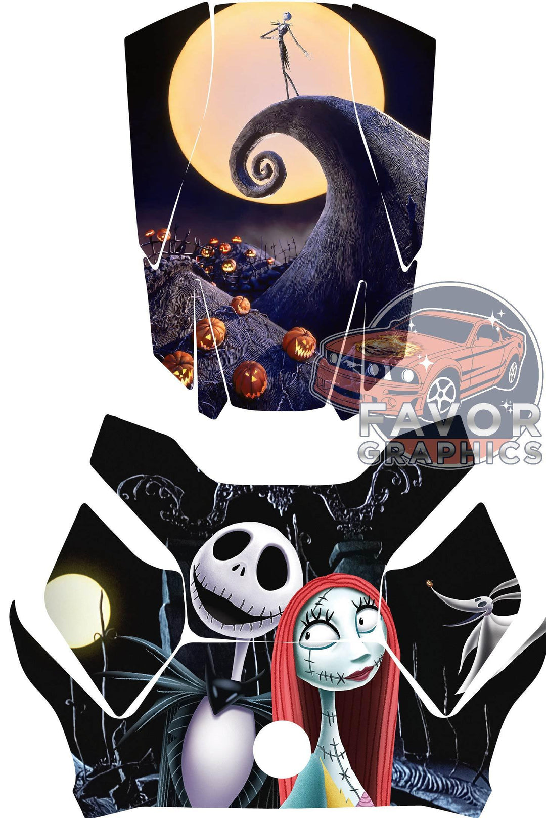 Nightmare Before Christmas Hood Deck and Frunk Vinyl Wrap for Can Am R –  Favor Graphics, image size:1080x1617