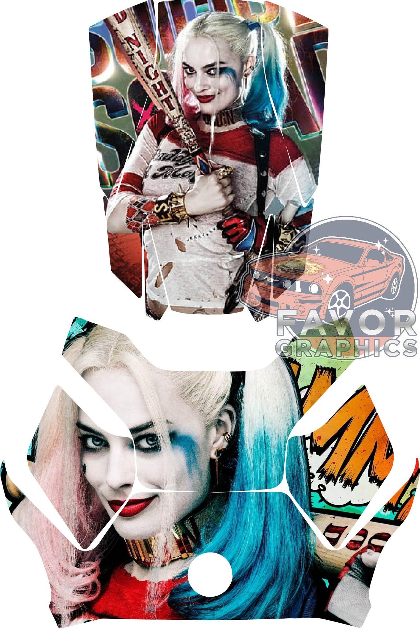 Harley Quinn Hood Deck and Frunk Vinyl Wrap for Can Am Ryker 600 900 2018-2023