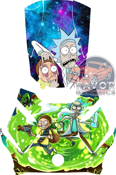 Rick and Morty Hood Deck and Frunk Vinyl Wrap for Can Am Ryker 600 900 2018-2023