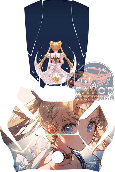Sailor Moon Hood Deck and Frunk Vinyl Wrap for Can Am Ryker 600 900 2018-2023