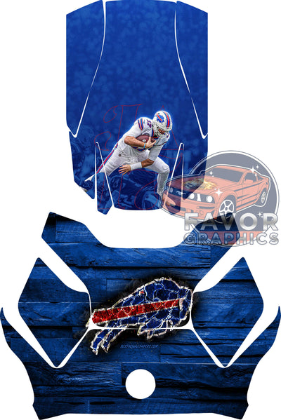 Buffalo Bills Hood Deck and Frunk Vinyl Wrap for Can Am Ryker 600 900 2018-2023