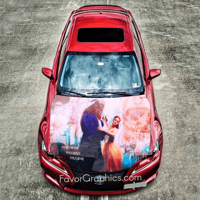 Beauty and The Beast Itasha Car Vinyl Hood Wrap Decal Sticker