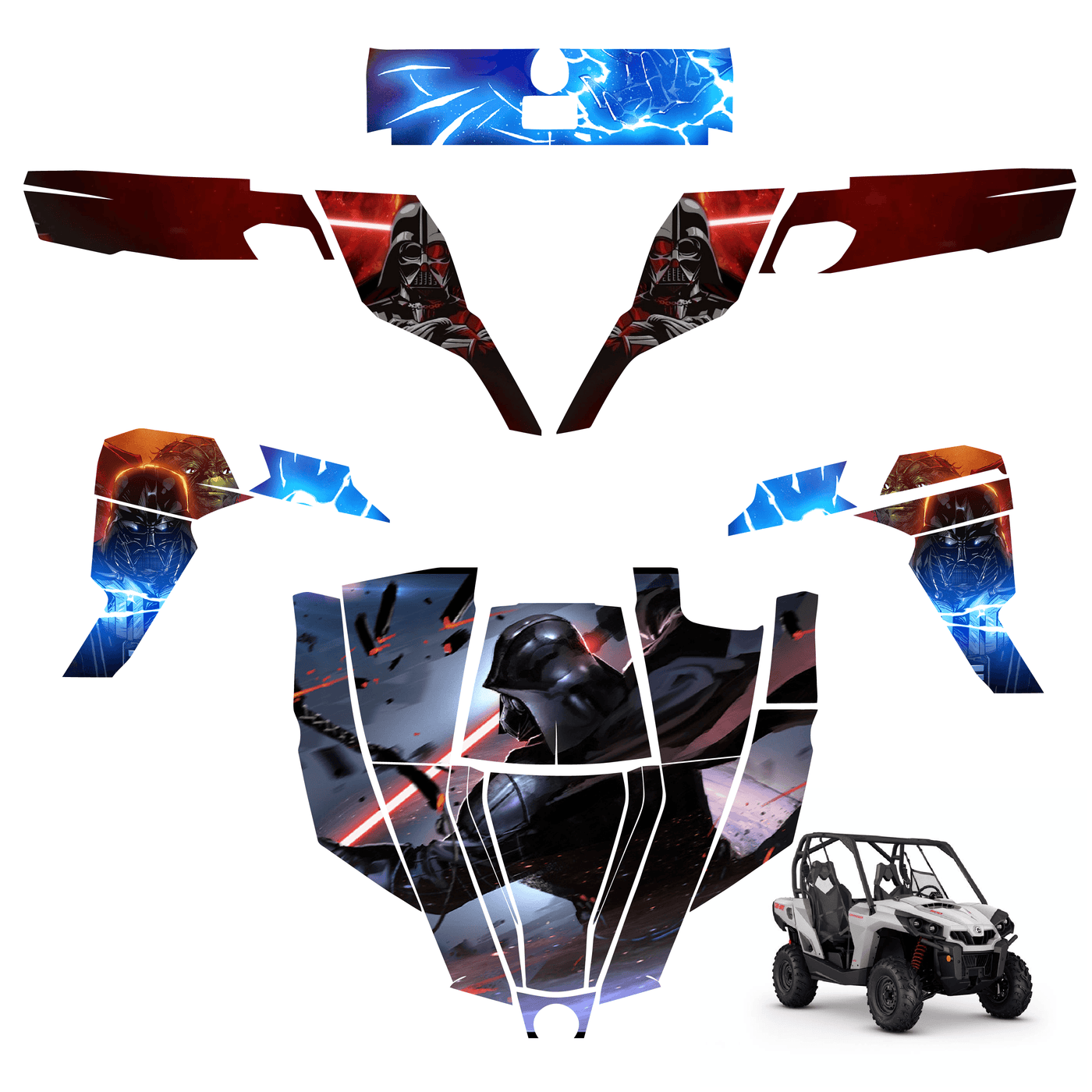 Darth Vader Vinyl Wrap Decal Sticker for Can-am Commander 1000