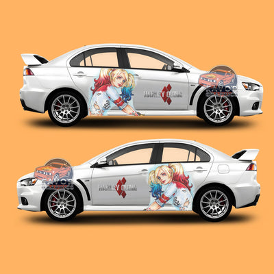 Harley Quinn Itasha Car Side Door Decal Vinyl Sticker