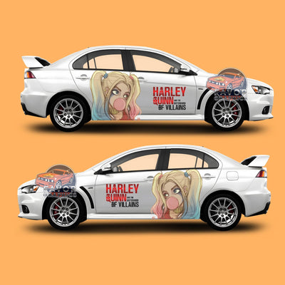 Harley Quinn Itasha Car Side Door Decal Vinyl Sticker