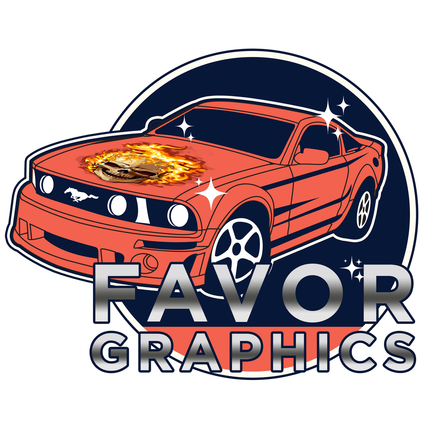 Custom Two-Sided and Hood Car Wrap Vinyl Decal Sticker