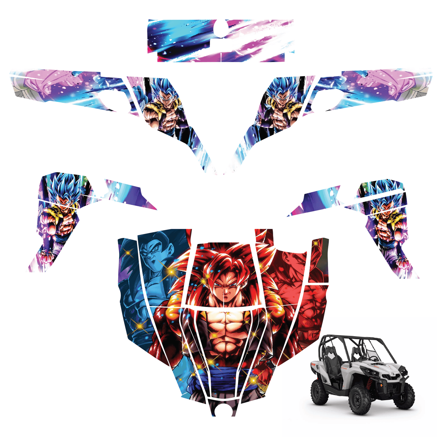 Gogeta Vinyl Wrap Decal Sticker for Can-am Commander 1000