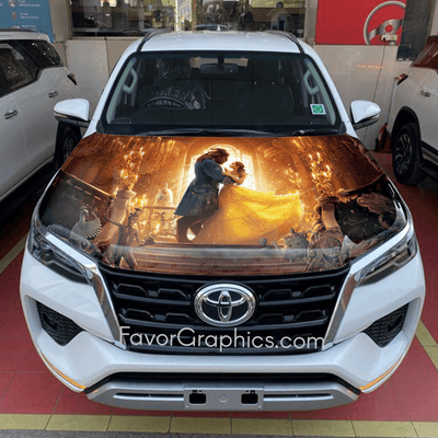 Beauty and The Beast Itasha Car Vinyl Hood Wrap Decal Sticker