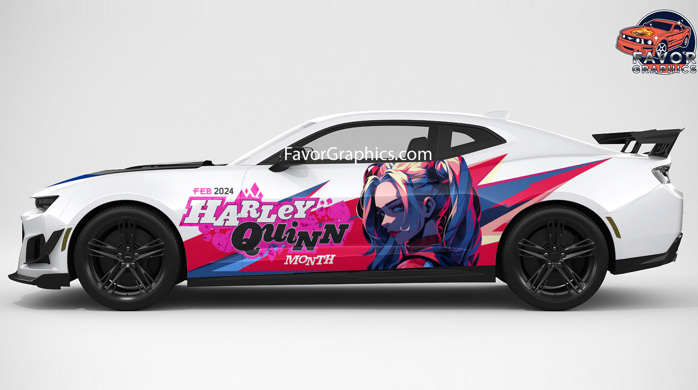 Harley Quinn Itasha Full Car Vinyl Wrap Decal Sticker