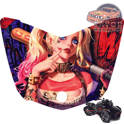 Harley Quinn Vinyl Hood Wrap Decal Sticker Can Am Spyder F3