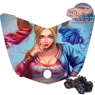 Harley Quinn Vinyl Hood Wrap Decal Sticker Can Am Spyder F3