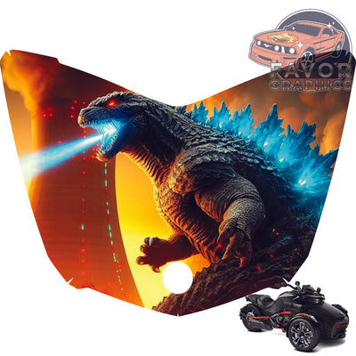 Godzilla Vinyl Hood Wrap Decal Sticker Can Am Spyder F3