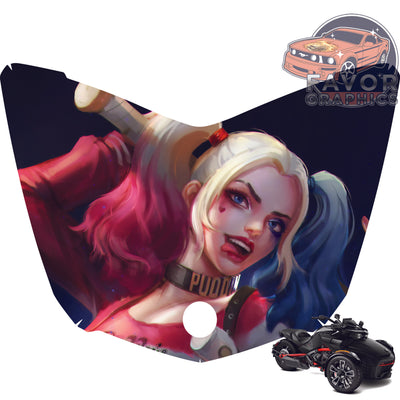 Harley Quinn Vinyl Hood Wrap Decal Sticker Can Am Spyder F3