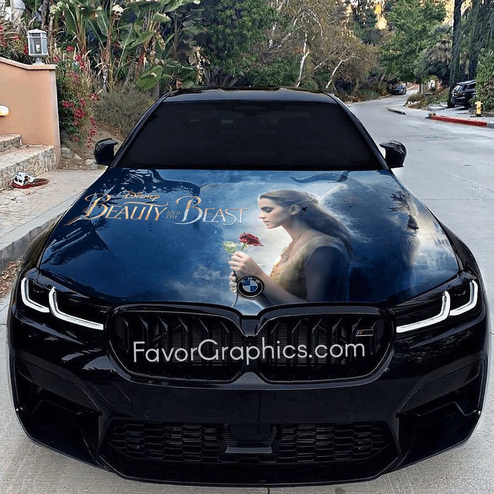 Beauty and The Beast Itasha Car Vinyl Hood Wrap Decal Sticker