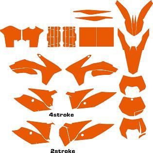 Personalized Graphics Kit Decal Wrap For KTM XCW-2013