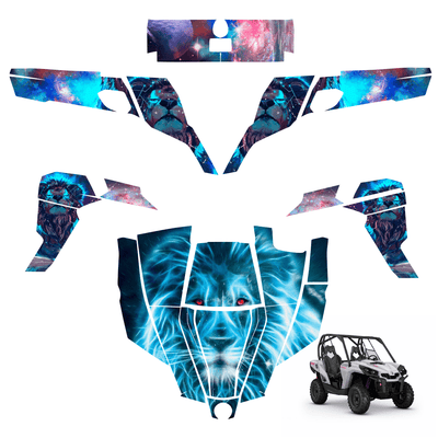 Lion Neon Vinyl Wrap Decal Sticker for Can-am Commander 1000