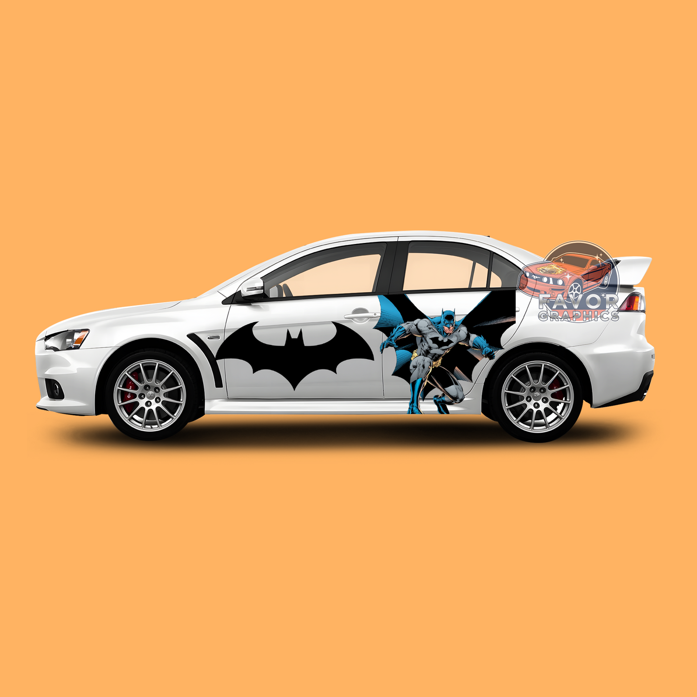 Batman Itasha Car Side Door Decal Vinyl Sticker