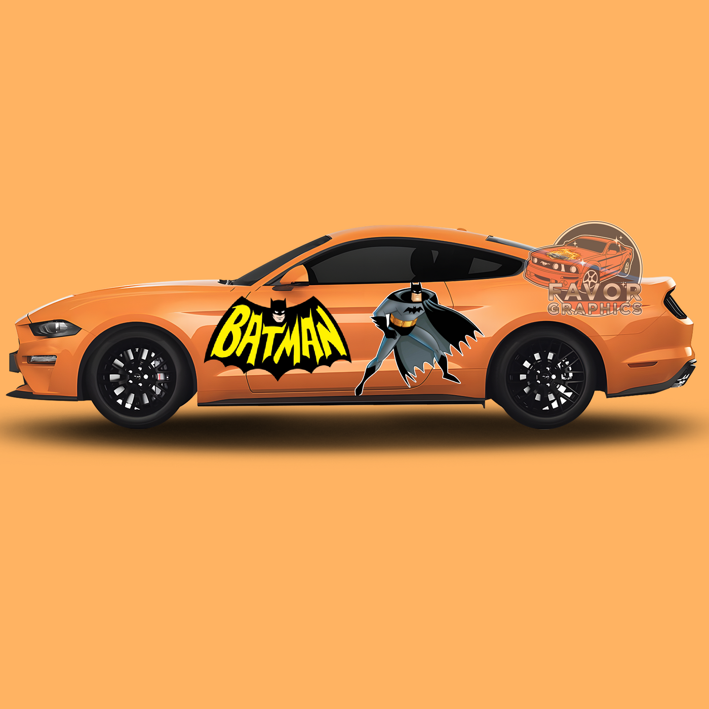 Batman Itasha Car Side Door Decal Vinyl Sticker