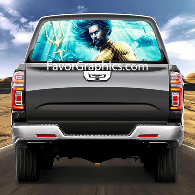 Aquaman Rear Window Perforated Graphic Vinyl Decal Cars Trucks