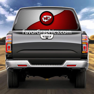 Kansas City Chiefs Rear Window Perforated Graphic Vinyl Decal Car Truck UTV