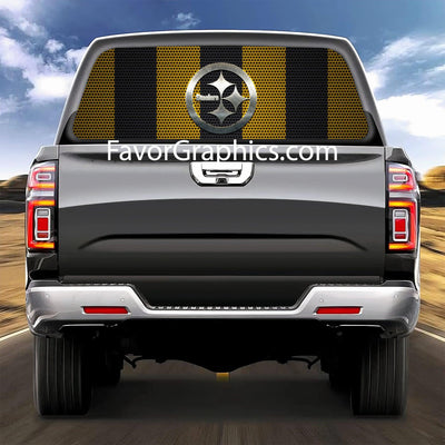 Pittsburgh Steelers Rear Window Perforated Graphic Vinyl Decal Cars Trucks