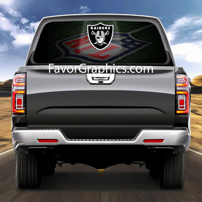 Las Vegas Raiders Rear Window Perforated Graphic Vinyl Decal Car Truck UTV