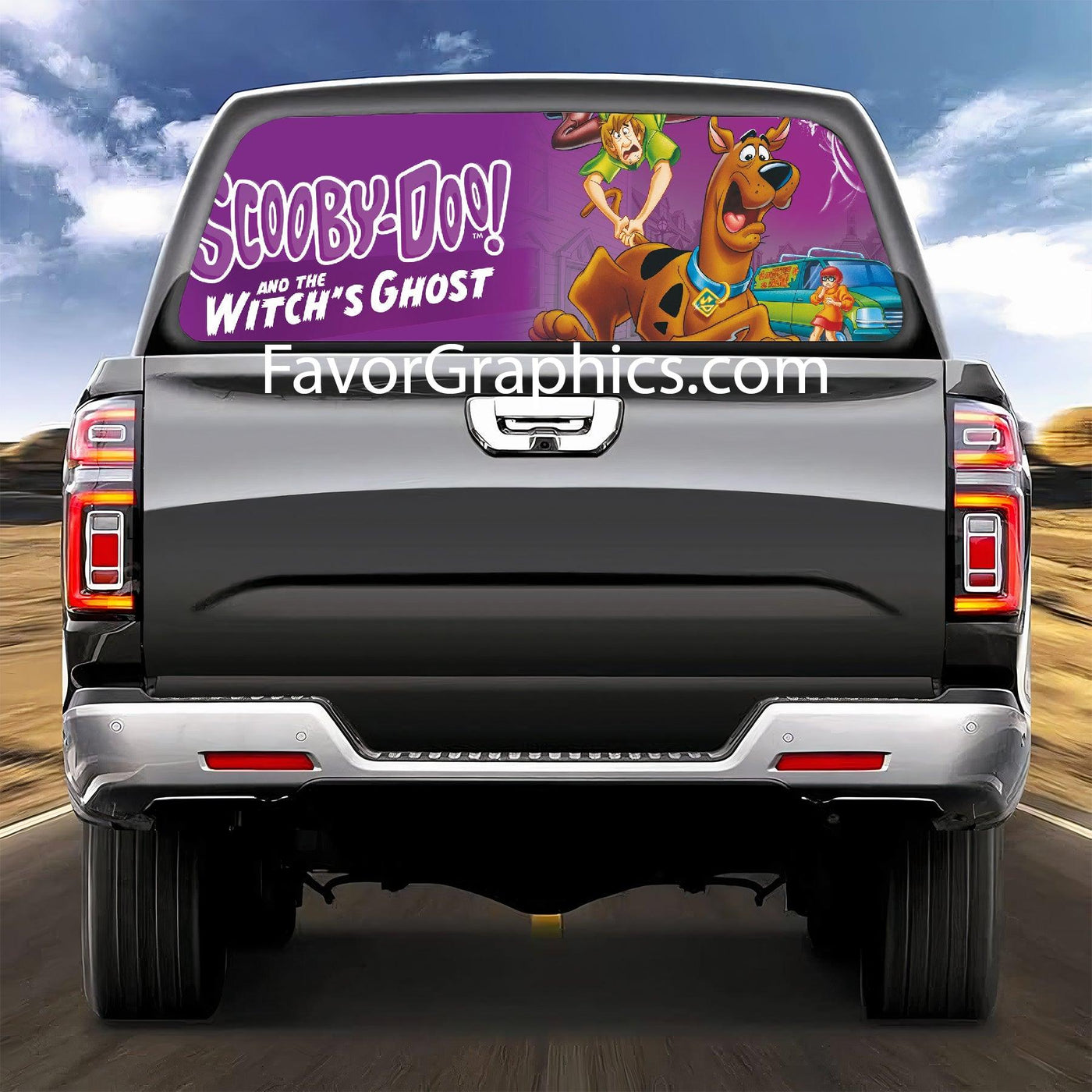 Scooby Doo Rear Window Perforated Graphic Vinyl Decal Cars Trucks