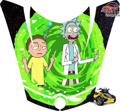 Rick and Morty Hood Vinyl Wrap Decal Sticker For Can-am Spyder RS GS