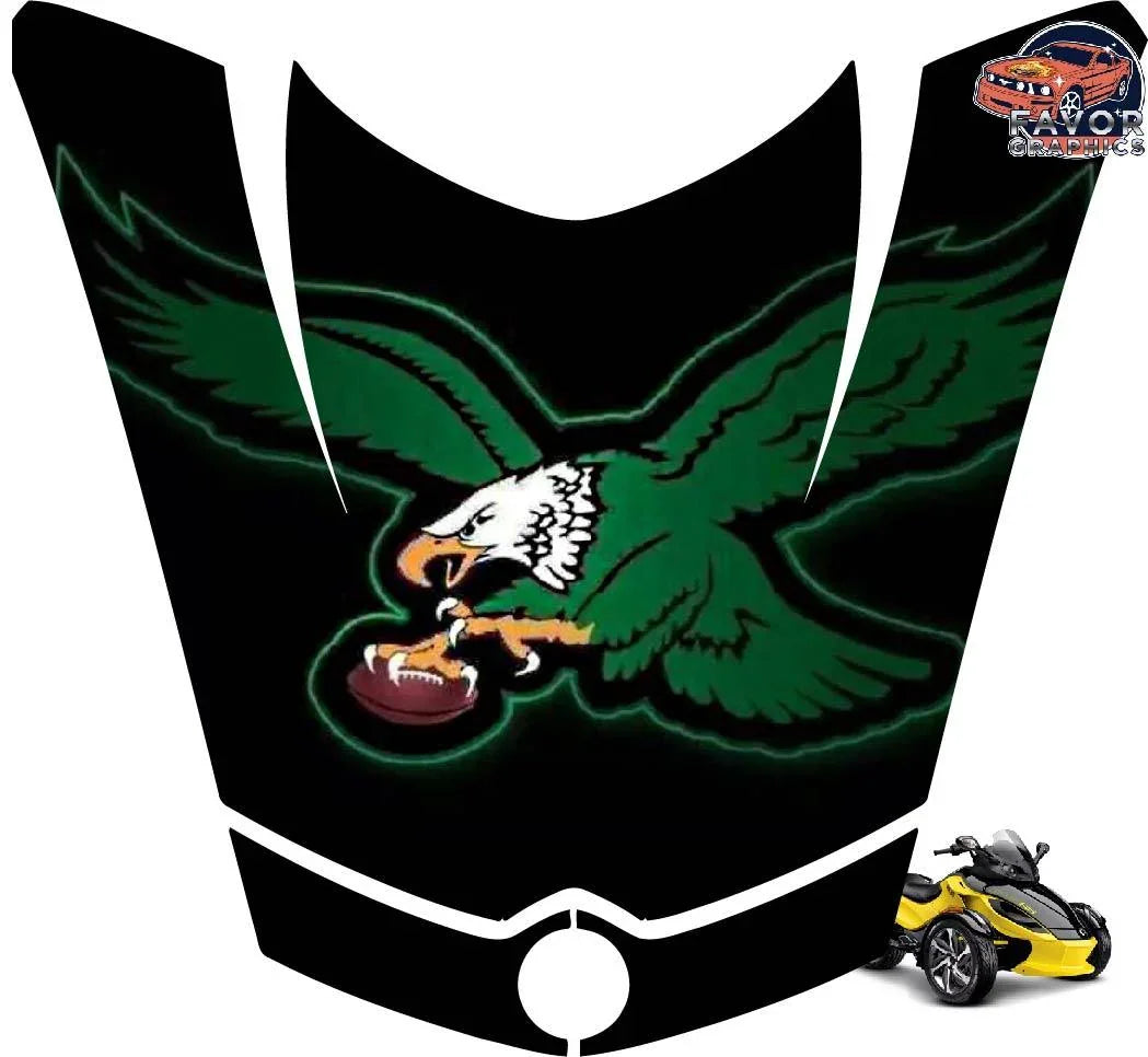 Philadelphia Eagles Hood Vinyl Wrap Decal Sticker For Can-am