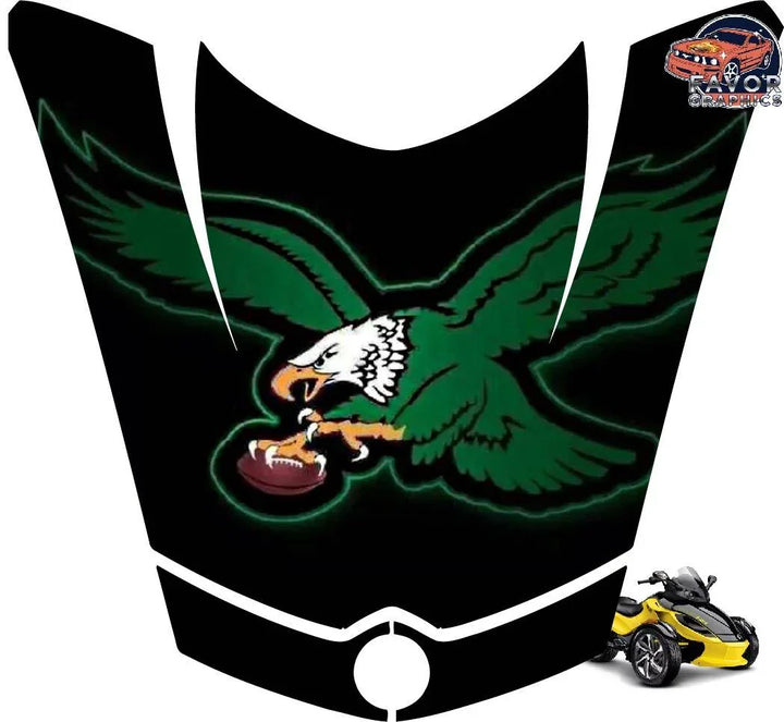 Decalcomanie Vinile Nfl Adesivi Vinile Philadelphia Eagles - Decalcomanie Per Auto, Finestre, Muretti, 5 Misure Diverse Sticker Vinile 5 Misure - Foto 4