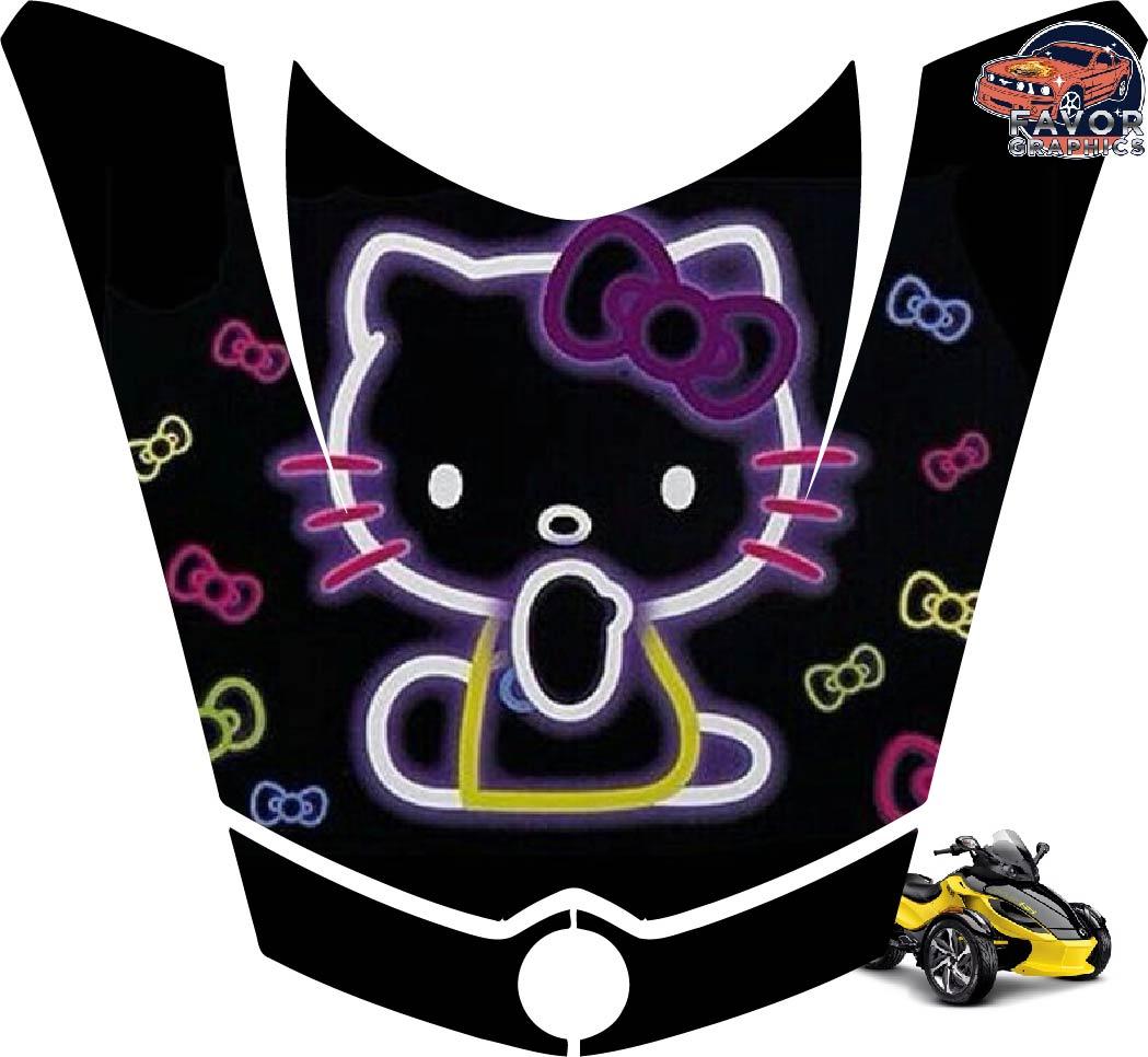 Hello Kitty Hood Vinyl Wrap Decal Sticker For Can-am Spyder RS GS