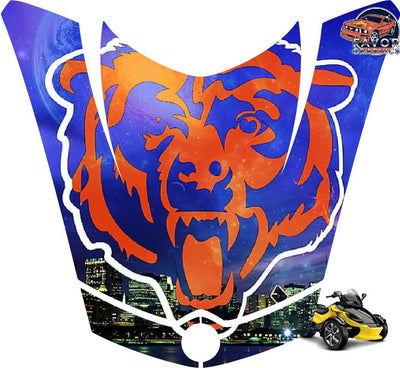 Chicago Bears Hood Vinyl Wrap Decal Sticker For Can-am Spyder RS GS