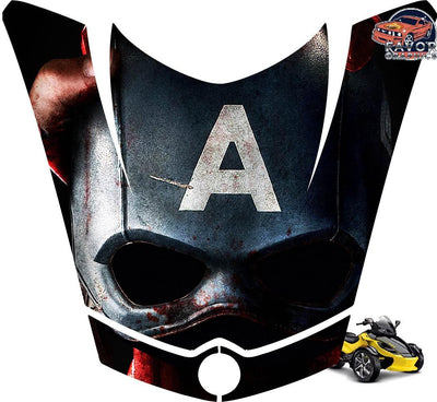 Captain America Hood Vinyl Wrap Decal Sticker For Can-am Spyder RS GS