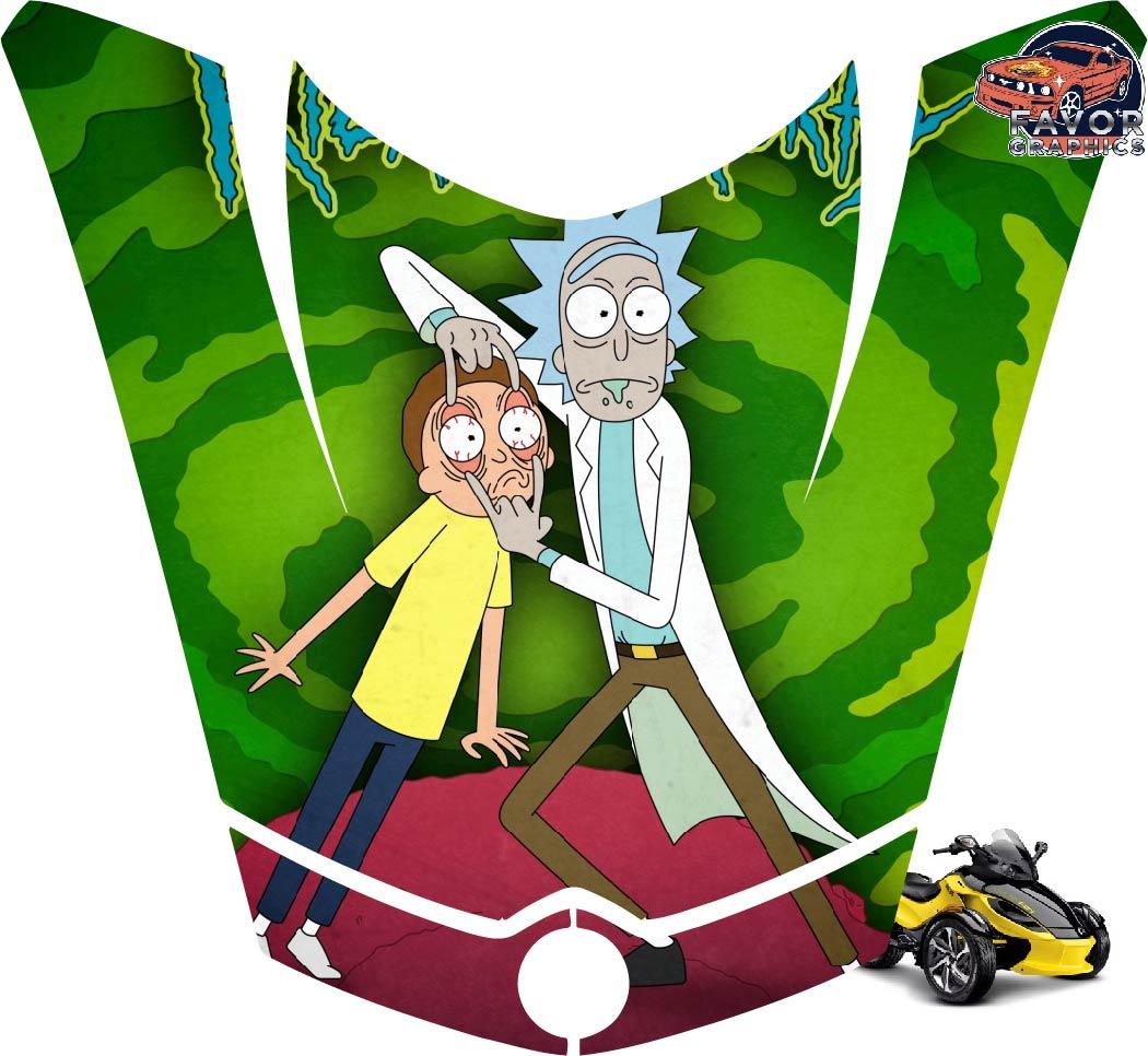 Rick and Morty Hood Vinyl Wrap Decal Sticker For Can-am Spyder RS GS