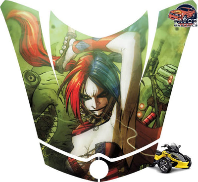 Harley Quinn Hood Vinyl Wrap Decal Sticker For Can-am Spyder RS GS