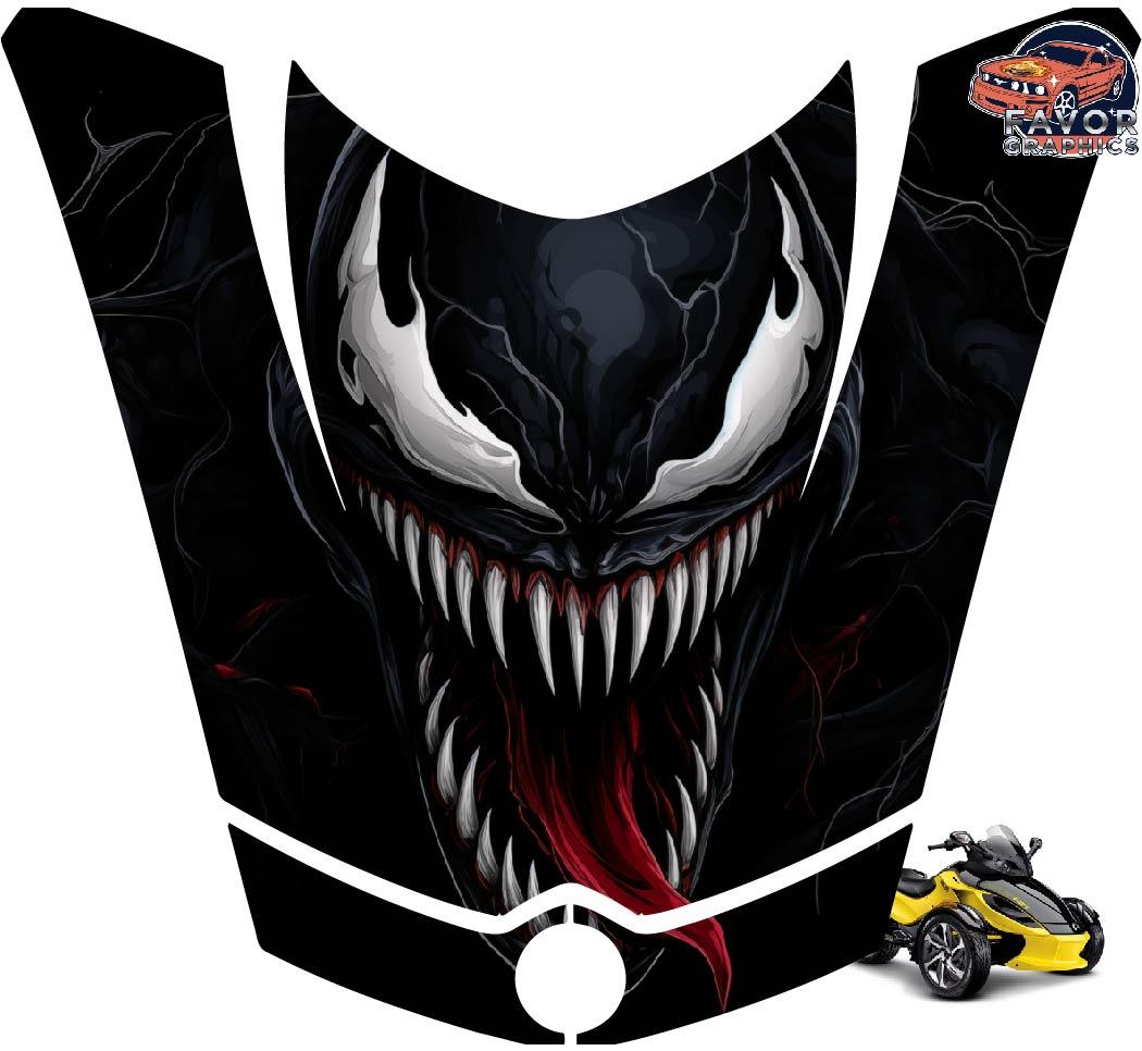 Venom Hood Vinyl Wrap Decal Sticker For Can-am Spyder RS GS
