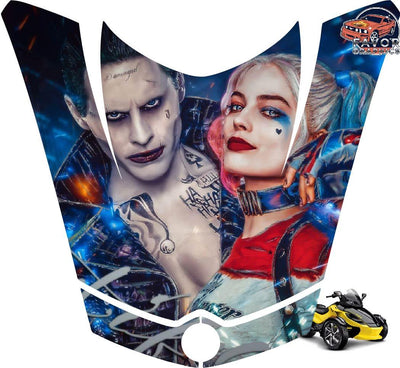 Harley Quinn Joker Hood Vinyl Wrap Decal Sticker For Can-am Spyder RS GS