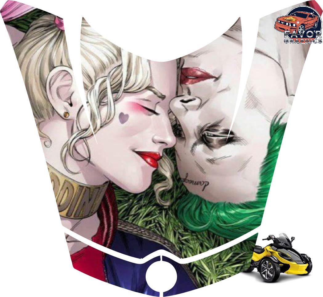 Harley Quinn Joker Hood Vinyl Wrap Decal Sticker For Can-am Spyder RS GS