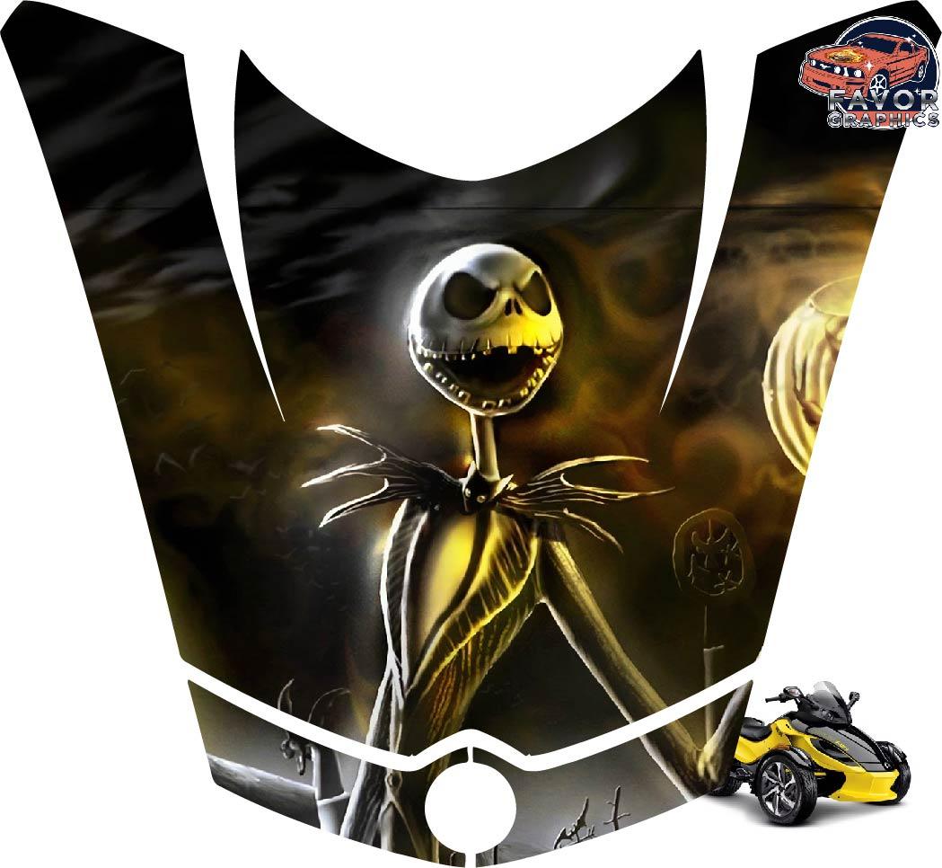 Nightmare Before Christmas Hood Vinyl Wrap Decal Sticker For Can-am Spyder RS GS