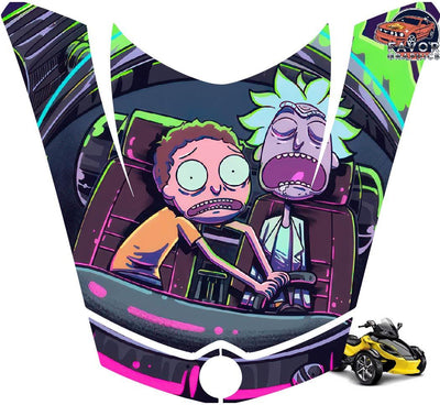 Rick and Morty Hood Vinyl Wrap Decal Sticker For Can-am Spyder RS GS