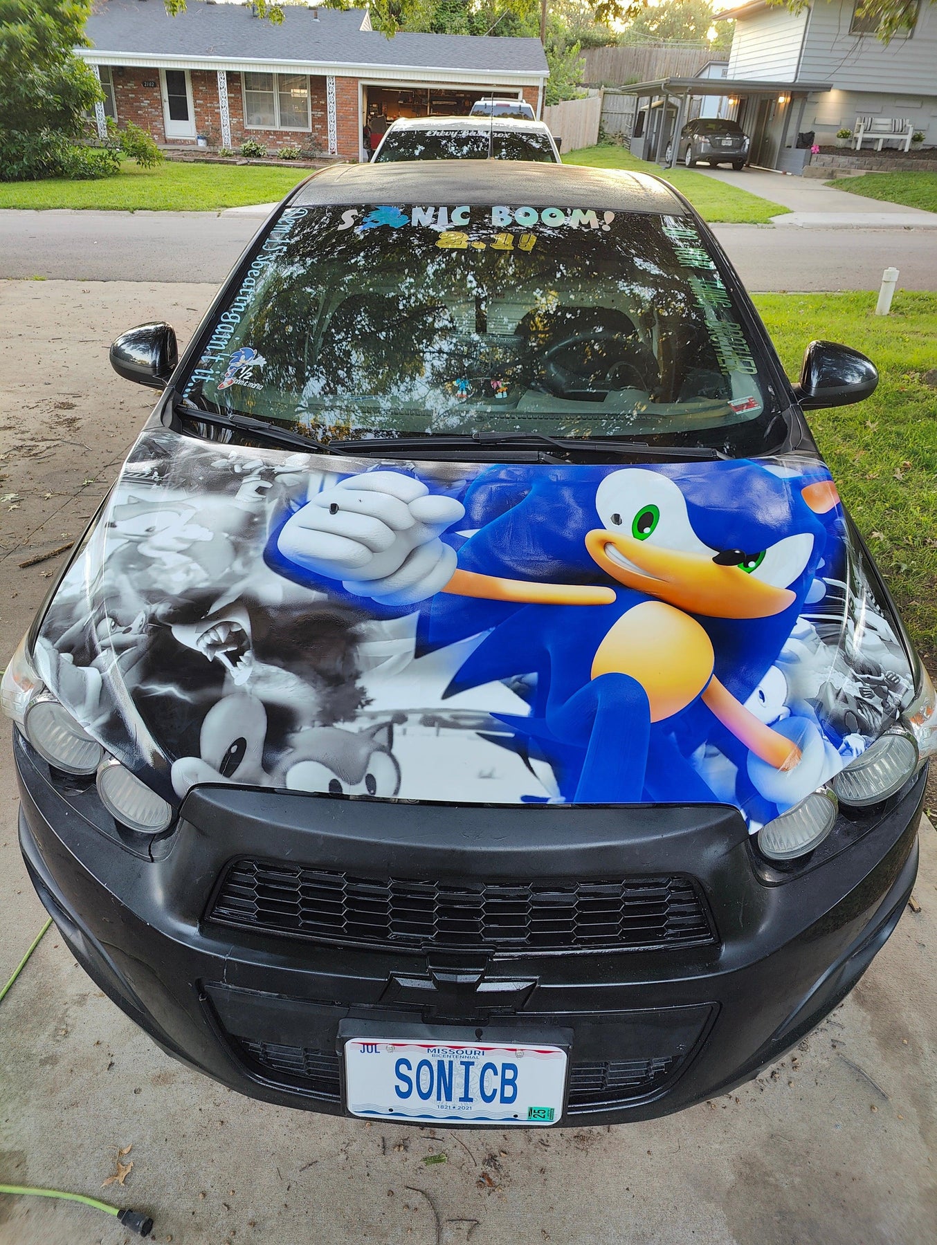 Sonic The Hedgehog Itasha Car Vinyl Hood Wrap Decal Sticker – Favor