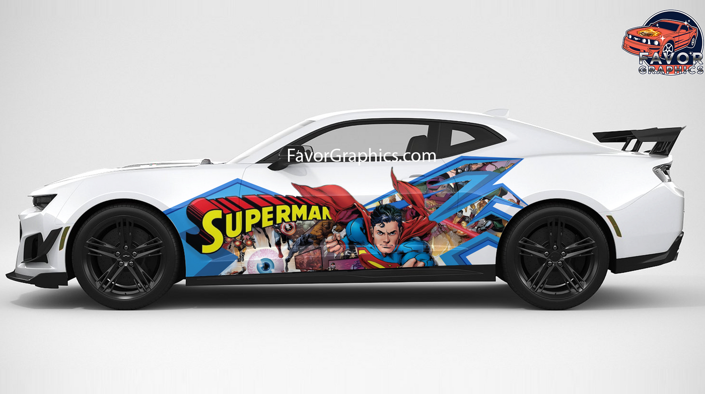 Superman Itasha Full Car Vinyl Wrap Decal Sticker