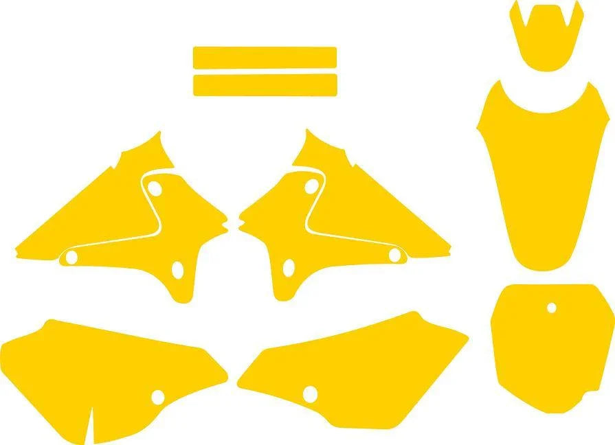 Black Yellow Fierce Graphic Kit For Suzuki DRZ125 2001-2007 - Racing Design Decals