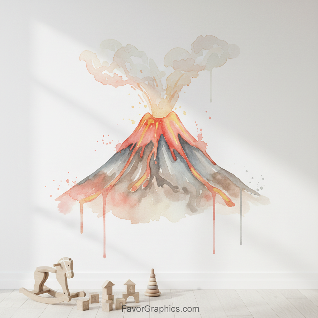 Volcano Fire Lava Vinyl Wall Art Decal Sticker Poster – Favor Graphics